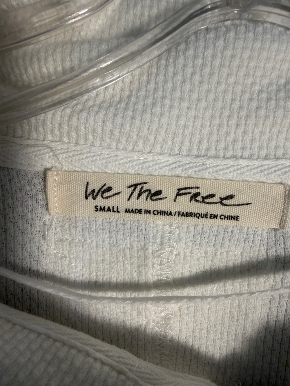 We The Free White Half-Zip Pullover with Brown Trim - Picture 2 of 12